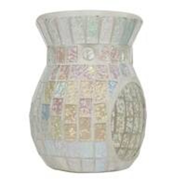 Crackle Burner Ice White Lustre