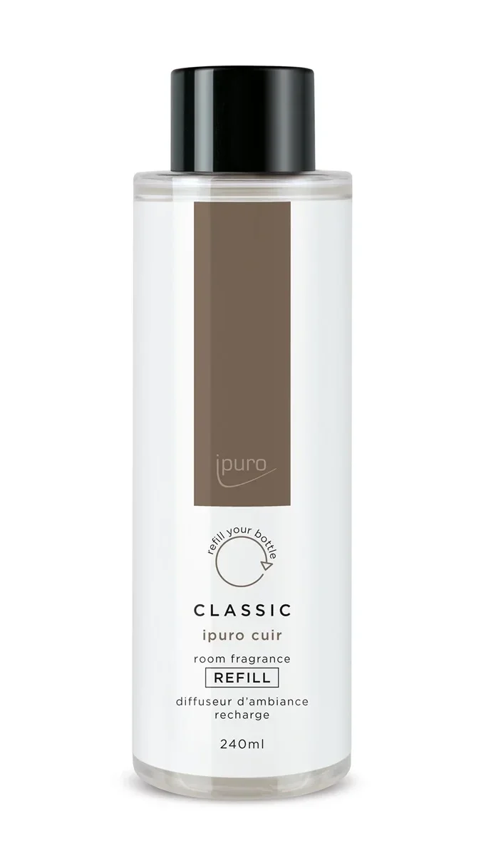 Ipuro - Cuir - reed diffuser navulling - Classic 240ml