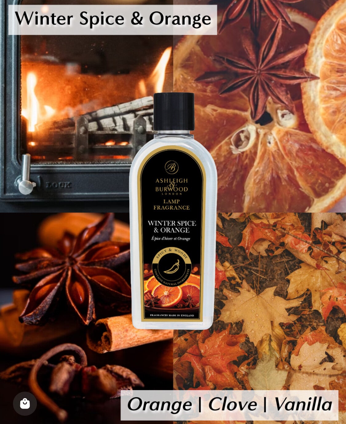 Ashleigh & Burwood fragrance oil - Winter Spice & Orange 500ml (voorheen Christmas Spice)