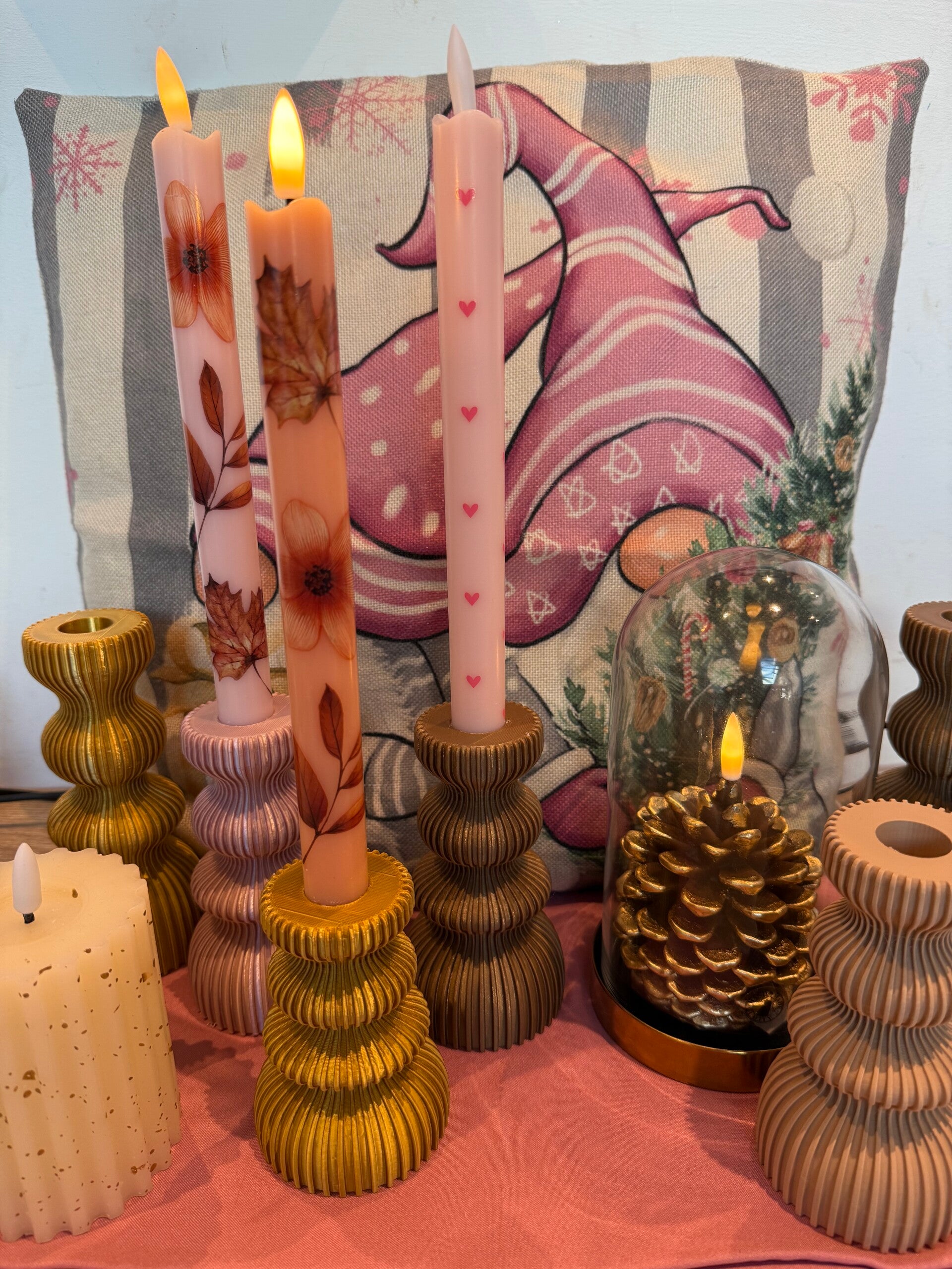 PRE-ORDER / OP MAAT - Van Lars - Kandelaar Geribbeld (small, medium, large)  - 3D geprint