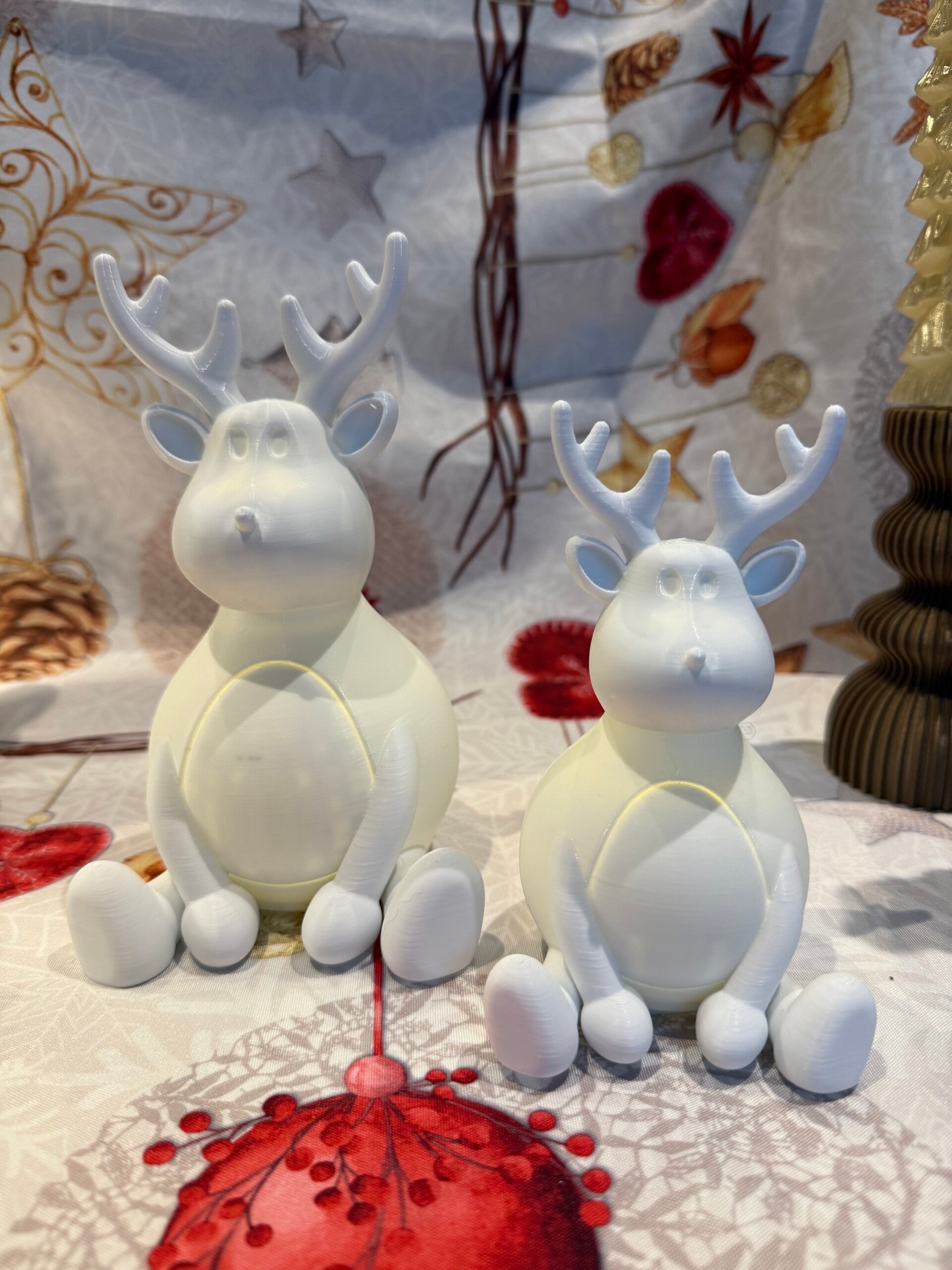 PRE-ORDER / OP MAAT - Van Lars - Rendier Rudolph Met Licht - groot of klein  - 3D geprint