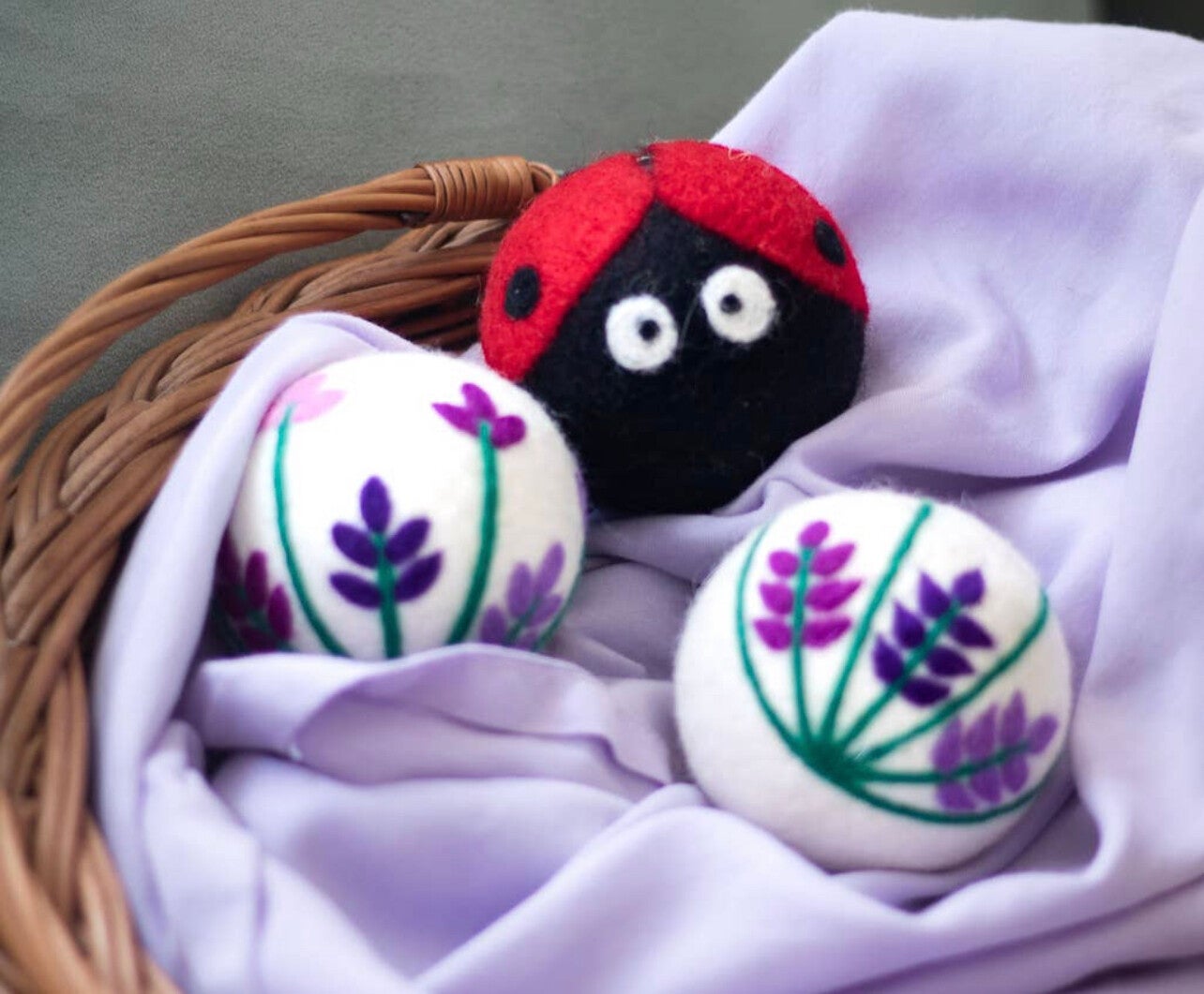 Drogerballen - Lavendel Lieveheersbeestje - Set 3 stuks