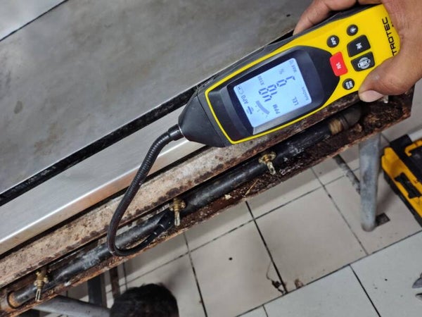 Detección de fugas en tuberías de gas LP y gas natural
