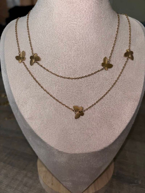 Vlinder ketting goud