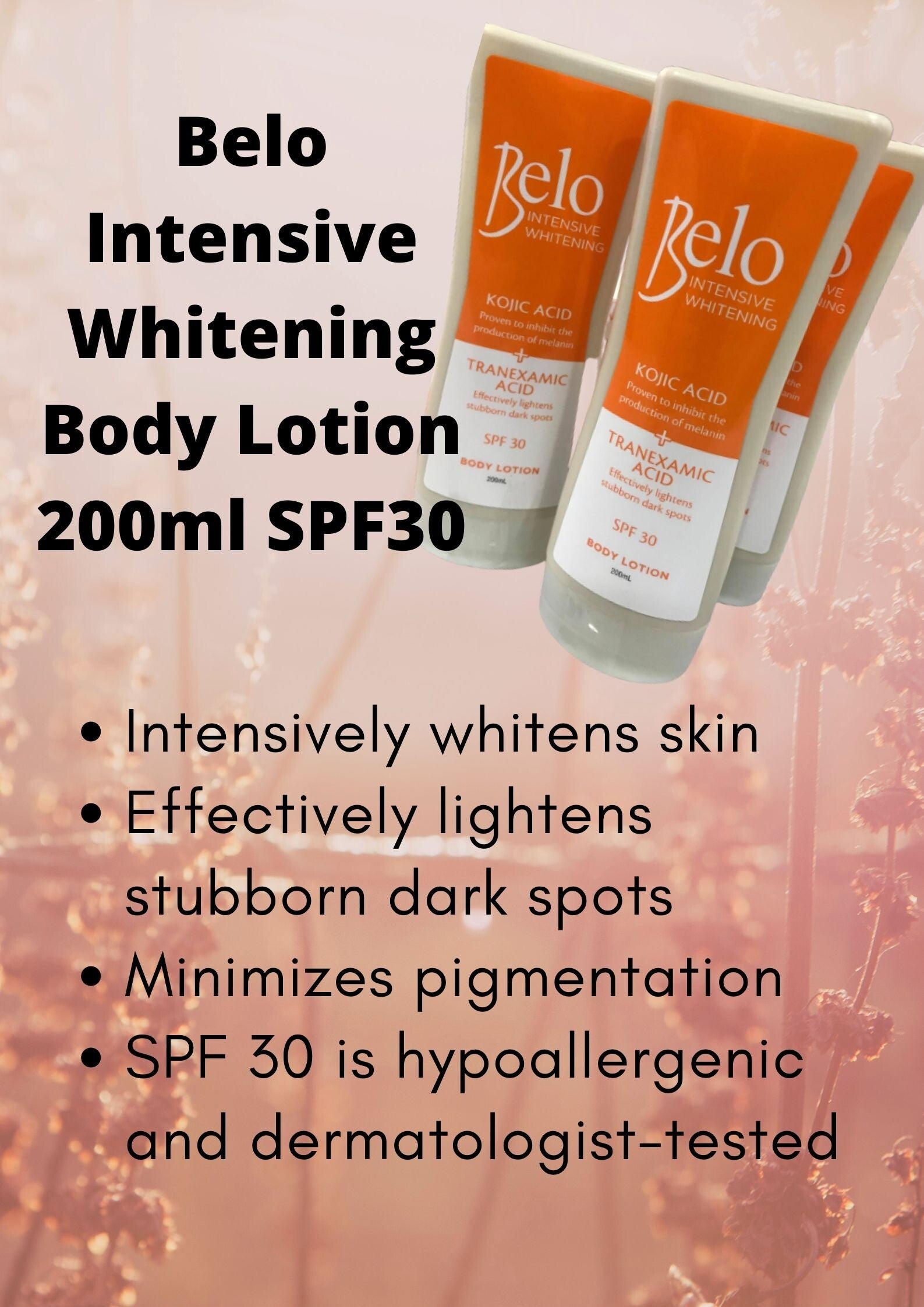 Belo Intensive Whitening Body Lotion 200ml SPF30