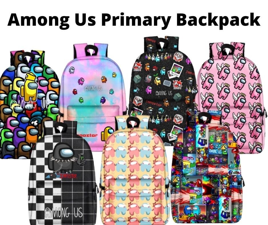 Among Us Primary Backpack Among Us Backpack Among Us School Bag