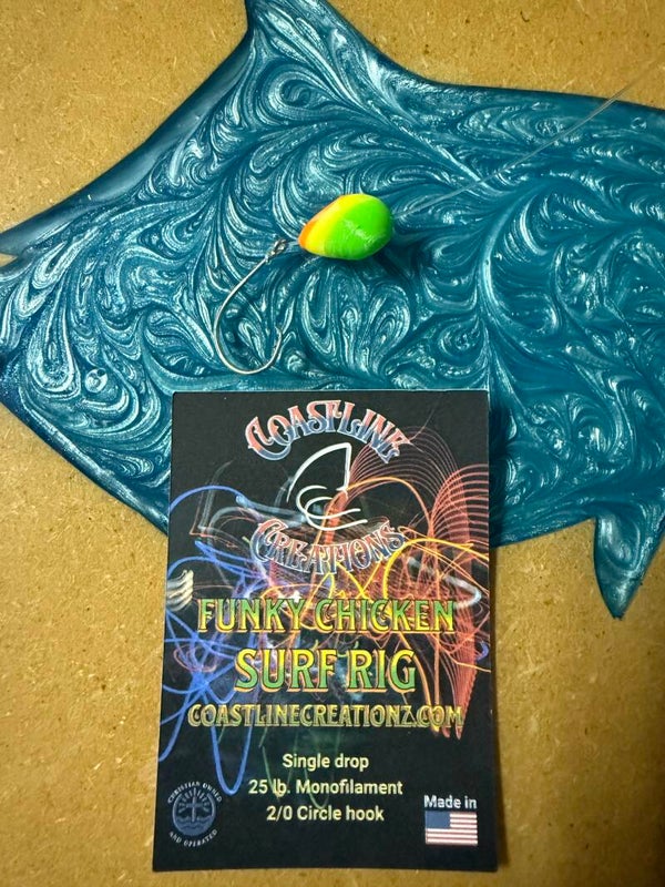 Funky Chicken 3d printed float surf rig