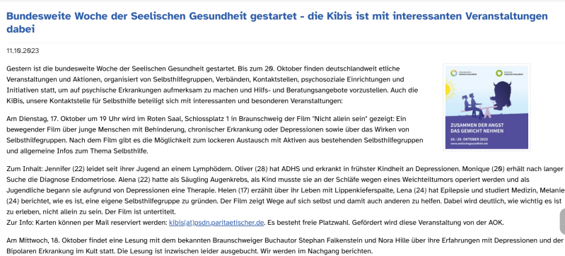 Woche der Seelischen Gesundheit