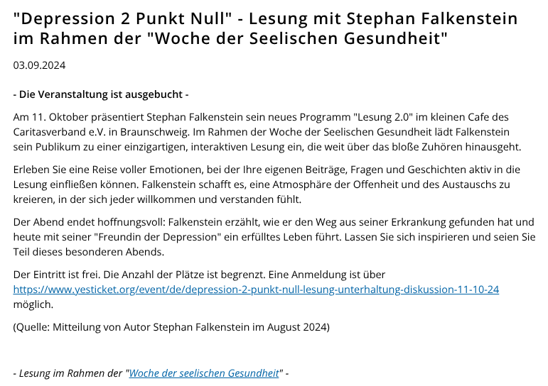 Depression 2 Punkt Null