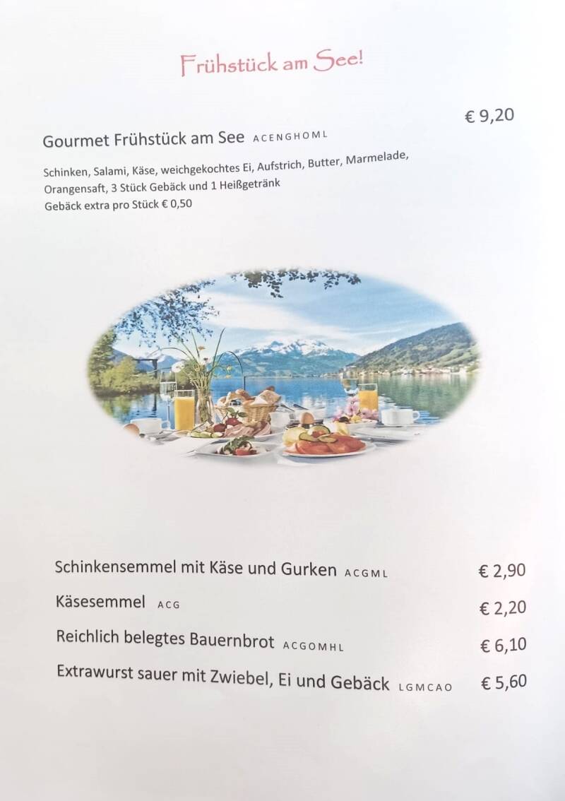 Speisekarte Michi's Strandbuffet St.Andrä Villach