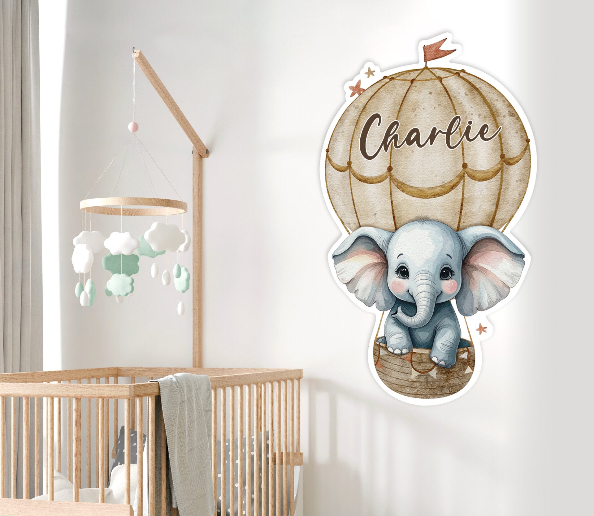 Geboortebord tuin in de babykamer