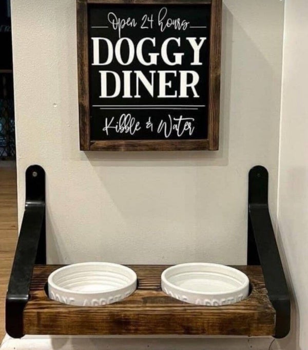 Hanging Dog Food Bowl