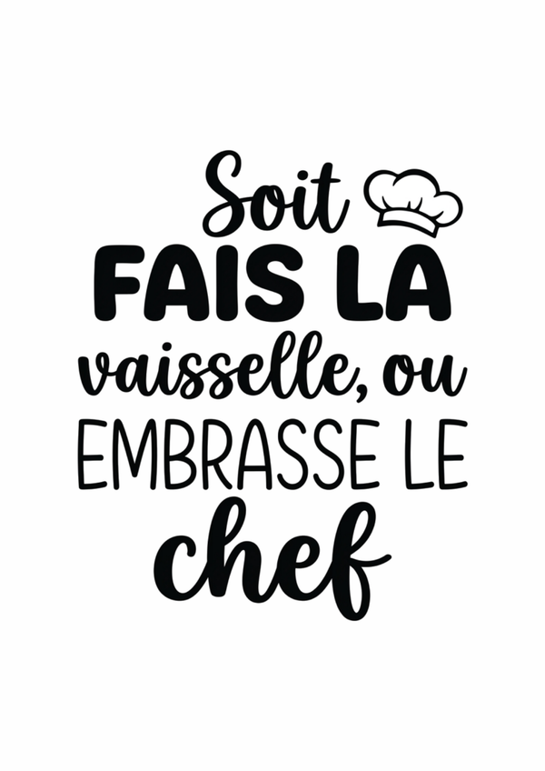 Affiche Déco Cuisine Humoristique