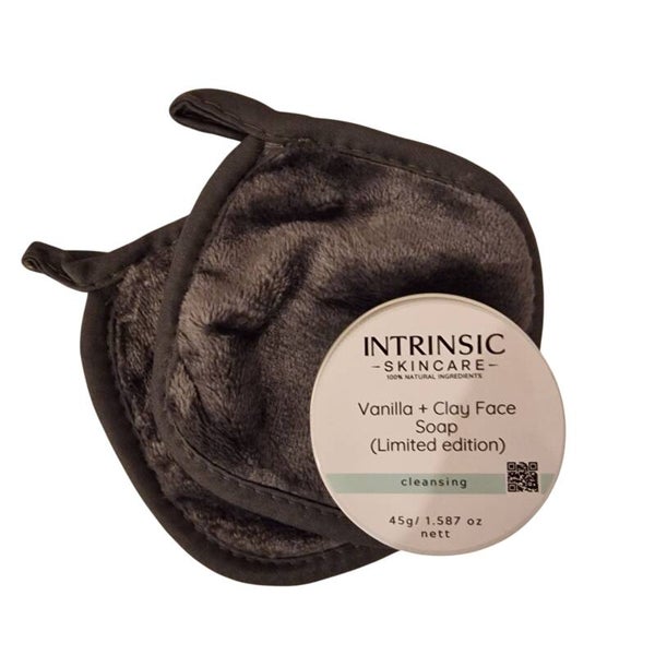 Vanilla + Clay Daily Face soap + 2 Make up remover cloths