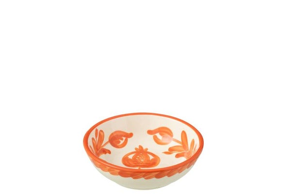 Keramisch Schaaltje Oranje-Wit