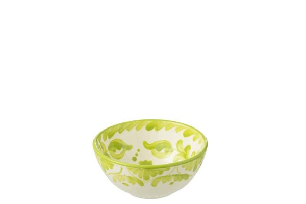 Keramisch Schaaltje Groen-Wit