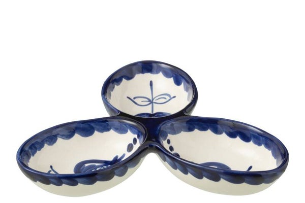 Borrelschaal Keramiek Blauw-Wit