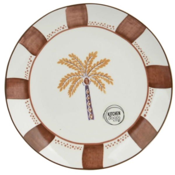 Keramieken Bordje met Palmboom