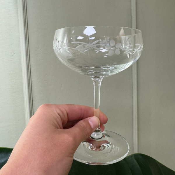 Coupeglas met Bloemgravure – Elegant Cocktailglas van Glas