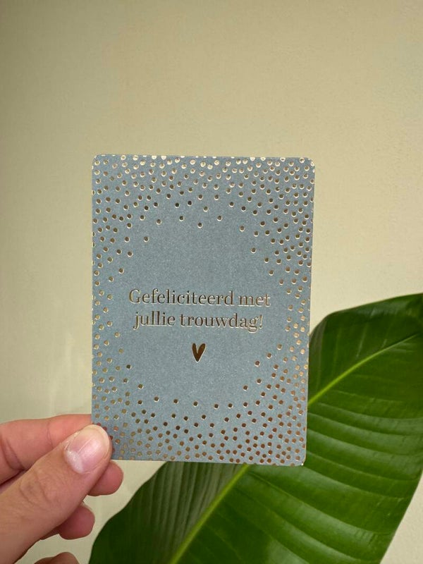 A7 Mini-kaartje – "Gefeliciteerd met jullie trouwdag!"