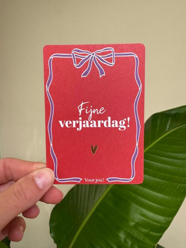 A7 Mini Kaartje, "Fijne Verjaardag!"