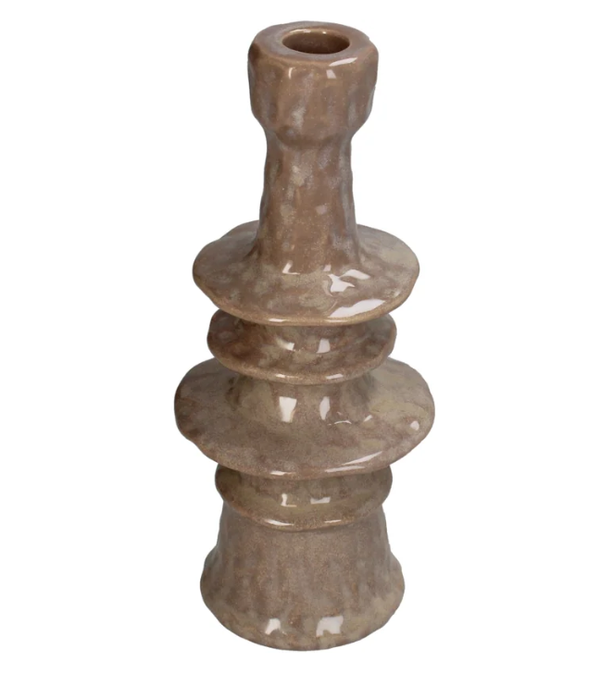 Stoneware Kandelaar M Roze