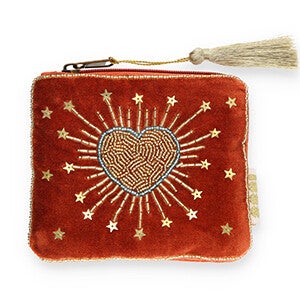 Geborduurde Etui / Portemonnee Heart Velvet