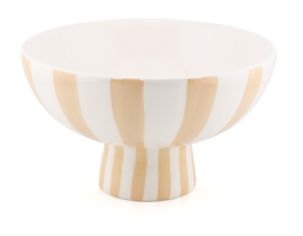 Schaal op Voet Beige Wit