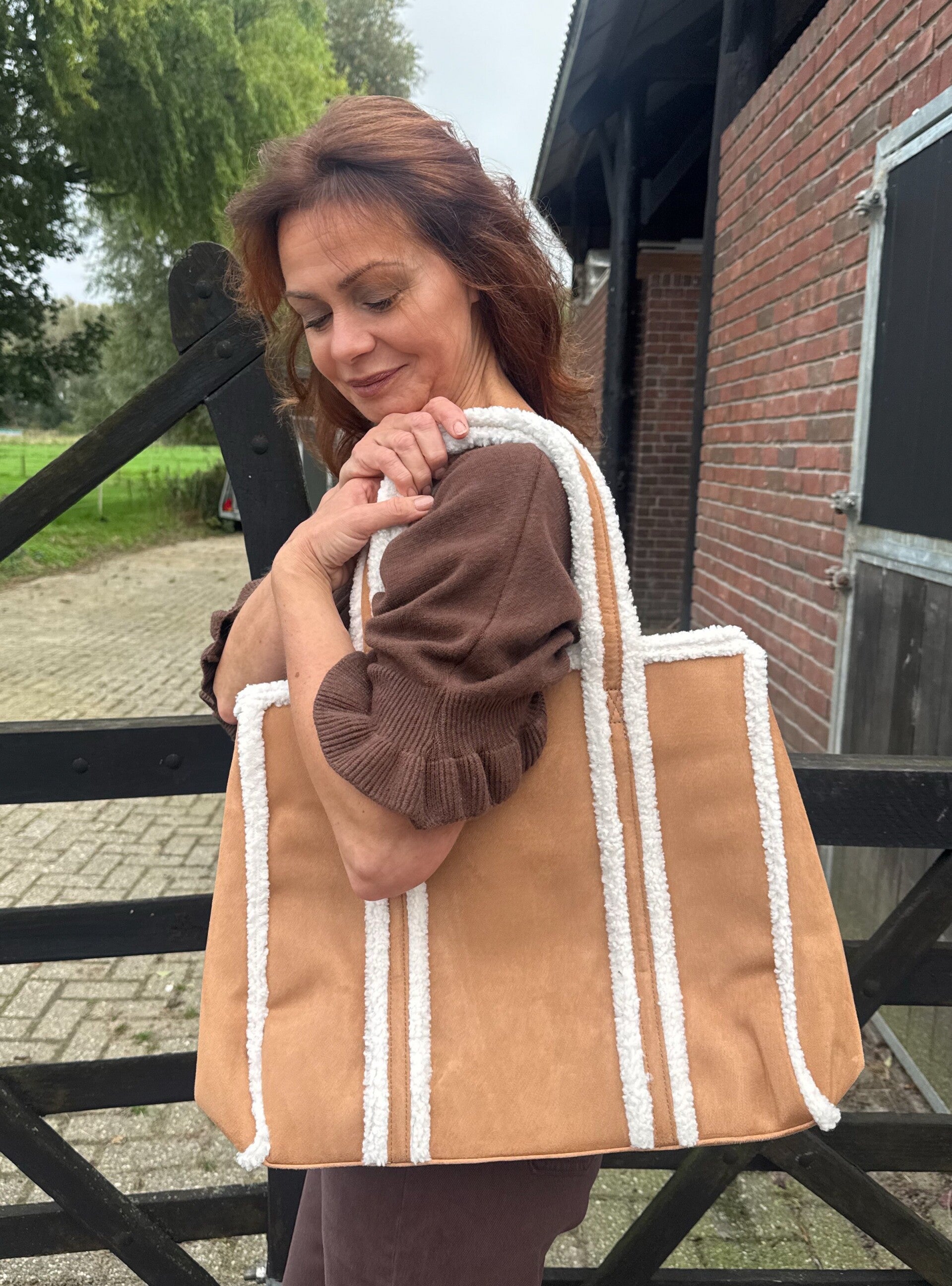 Teddy tas groot - khaki