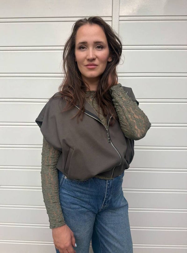 Gilet zonder mouw - army