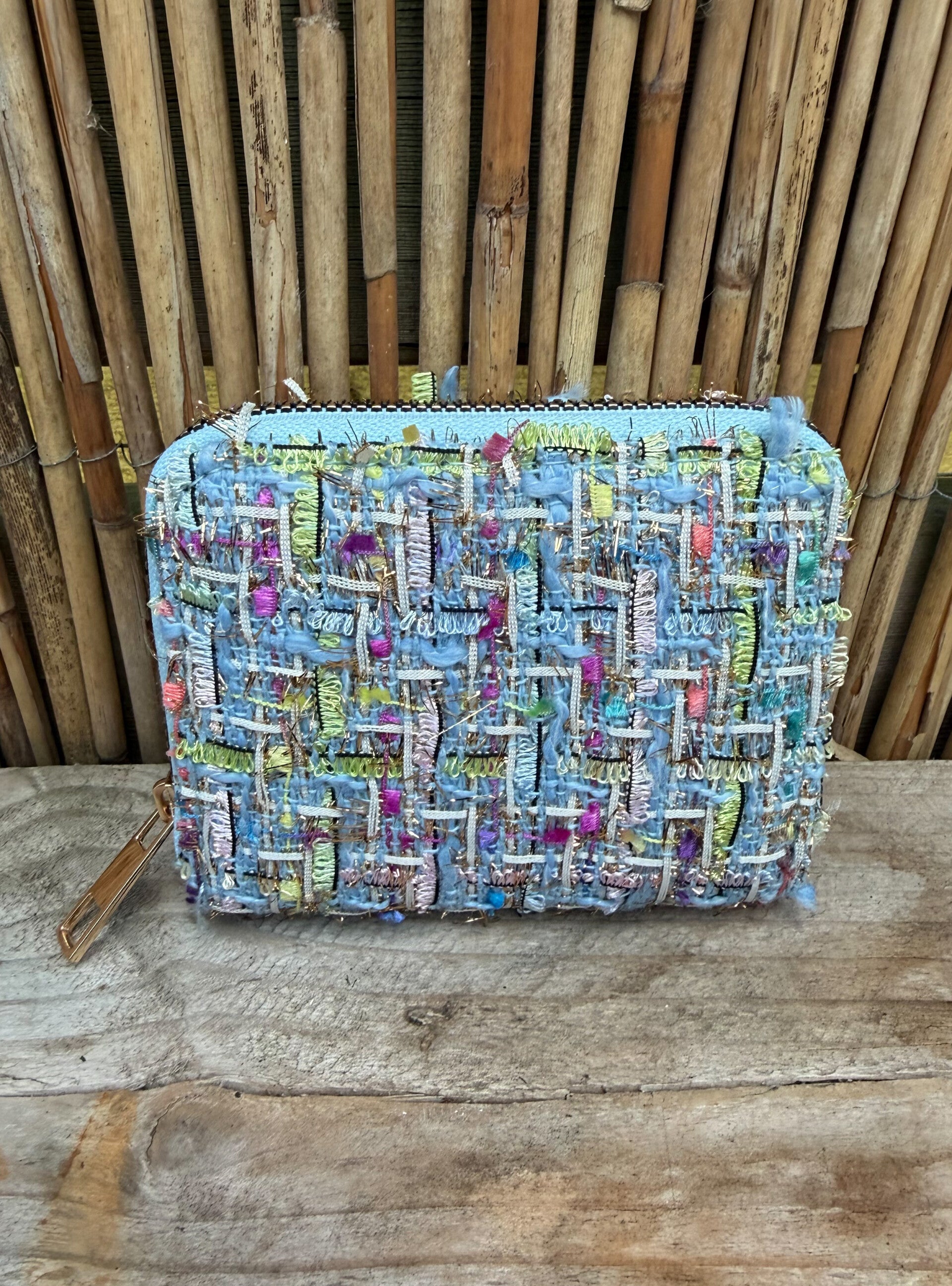 Portemonnee met shiny detail - blauw