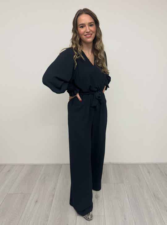 Jumpsuit lange mouw - donkerblauw