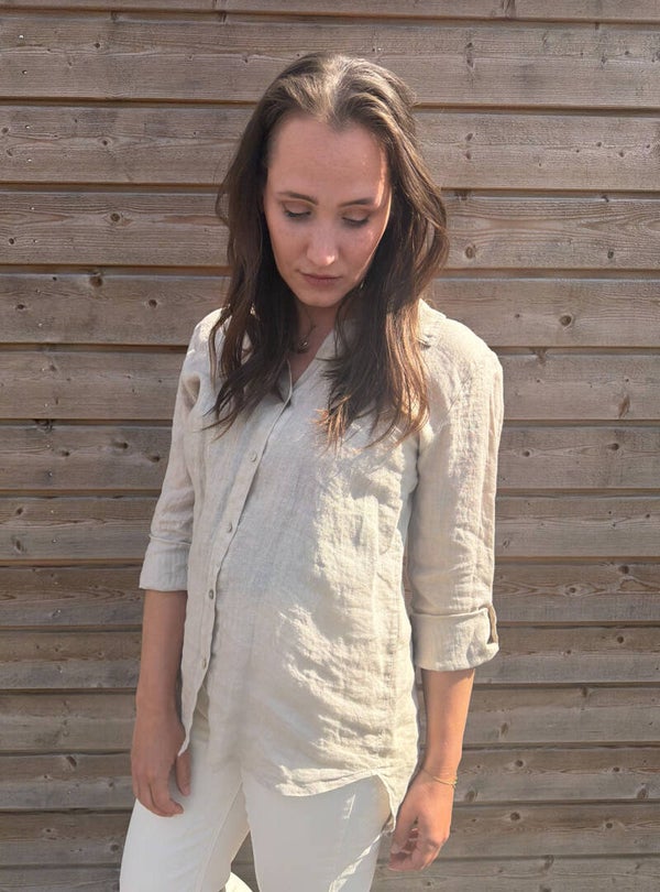 Linnen blouse - beige
