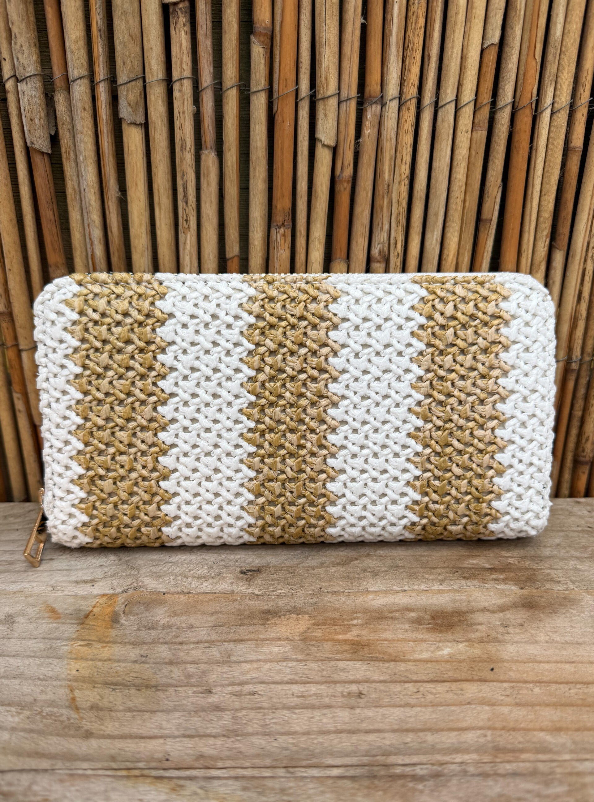 Portemonnee - wit/beige