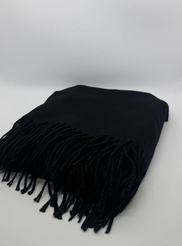 Effen sjaal - zwart