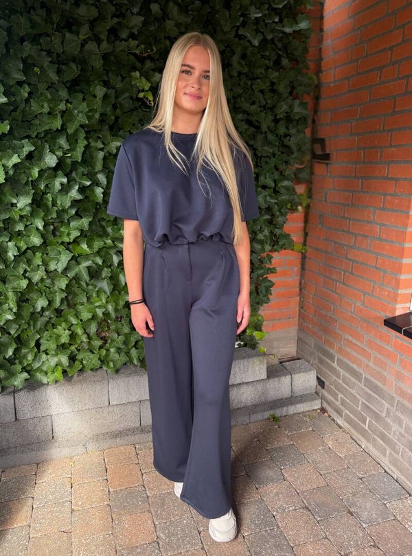 Set top en lange broek - blauw