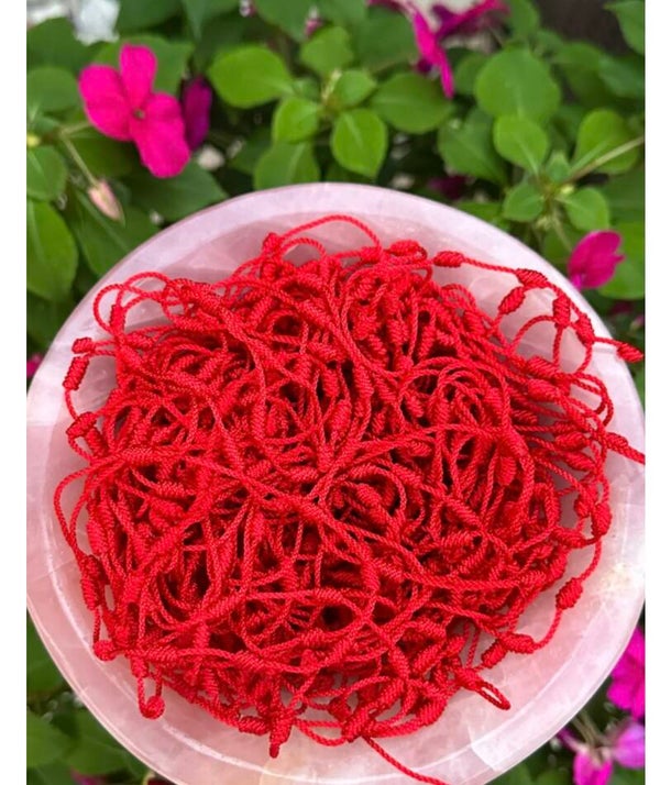 7 Knot Red String Bracelet