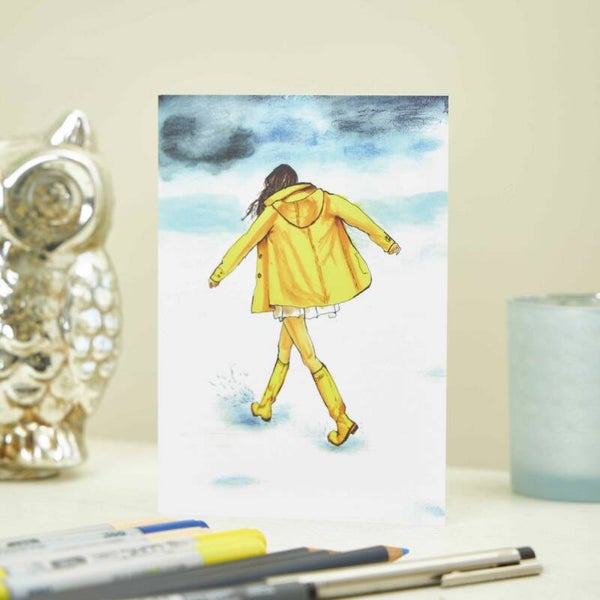 Wenskaart "Splashing fun"