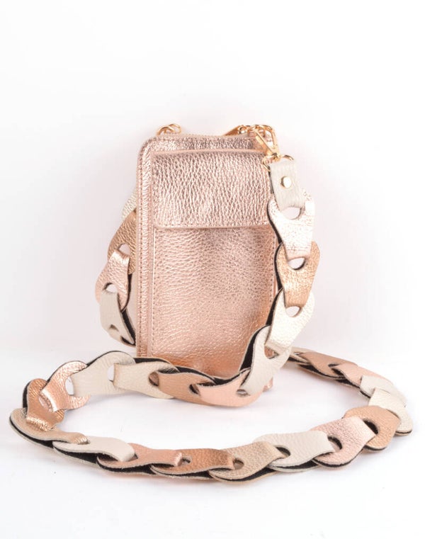 Schouderband gevlochten metallic XL breed