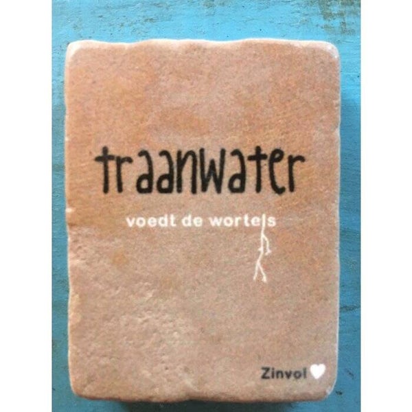 Steenmagneet met tekst