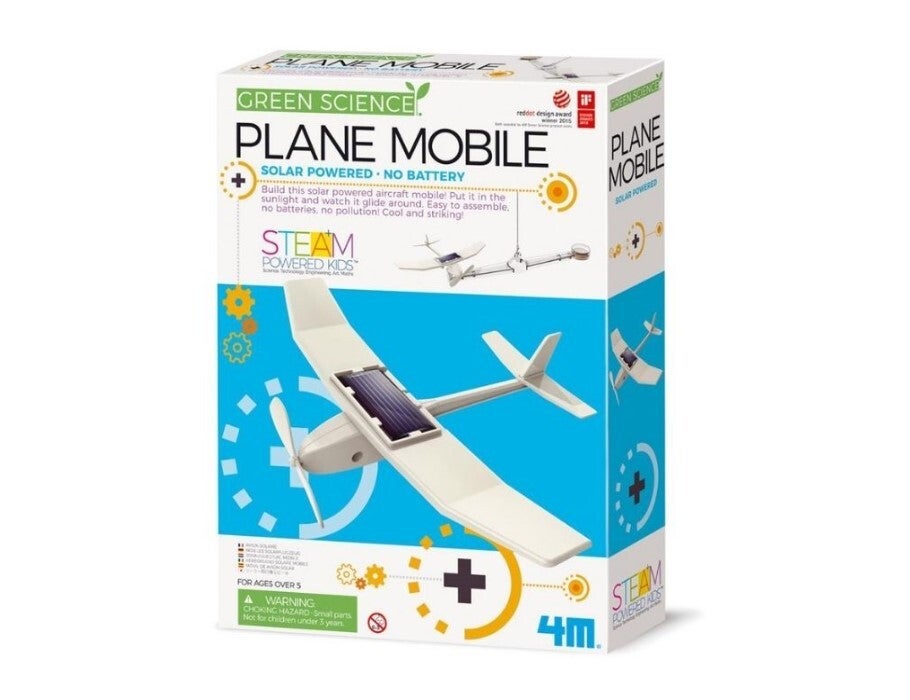 4M Kidzlabs - Bouwpakket -Solar Plane Mobile