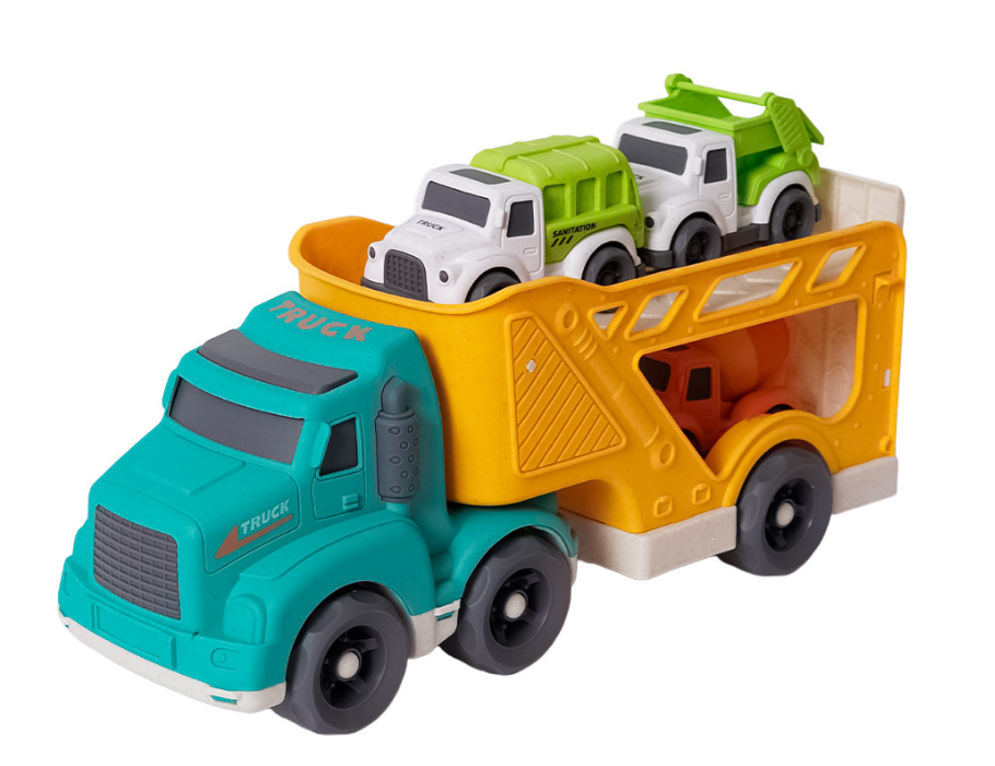 BIO Toys - Bioplastic Truck - incl. 3 kleine vrachtwagens