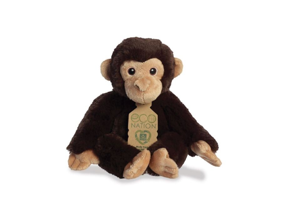 Eco Nation - Pluchen Knuffel - Chimpansee - 24 cm
