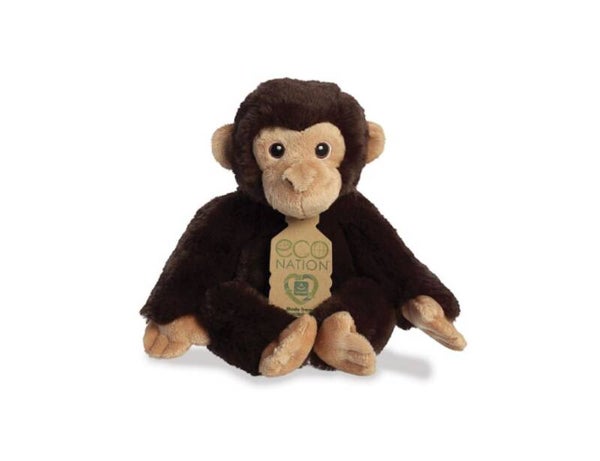 Eco Nation - Pluchen Knuffel - Chimpansee - 24 cm