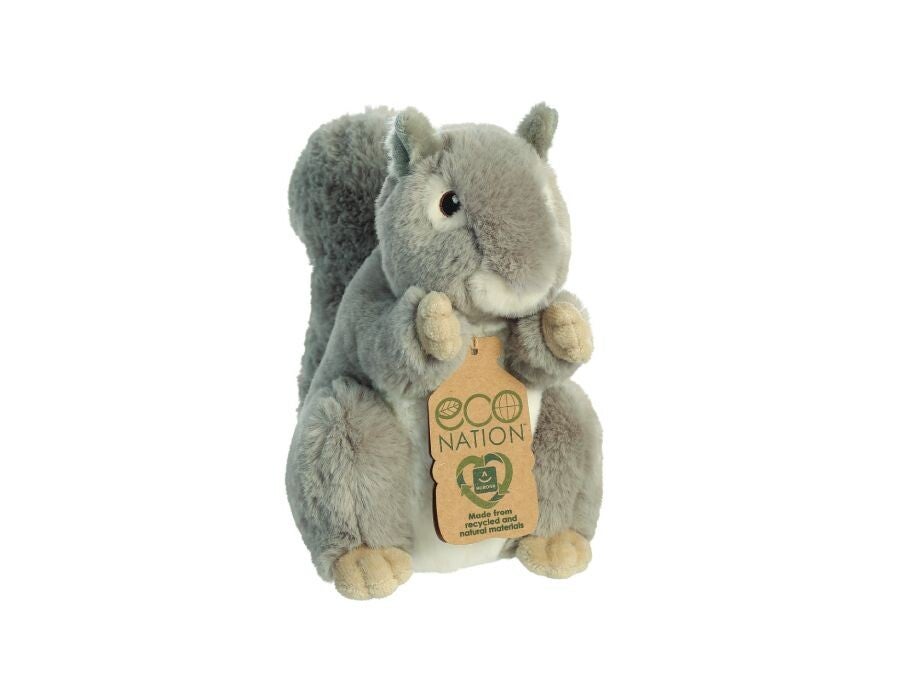 Eco Nation - Pluchen Knuffel - Eekhoorn - 20,5 cm
