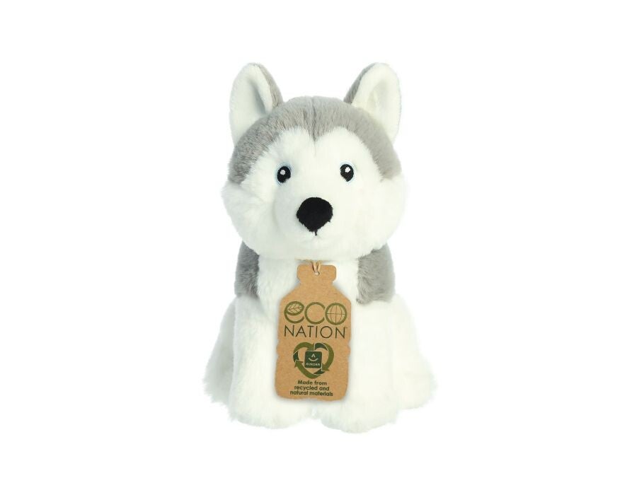 Eco Nation - Pluchen Knuffel - Husky - 20 cm