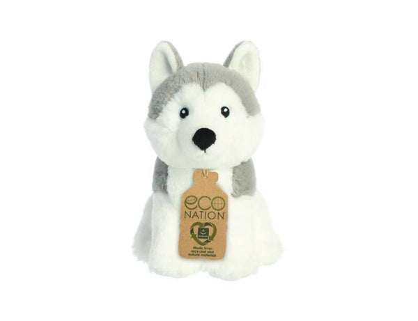 Eco Nation - Pluchen Knuffel - Husky - 20 cm