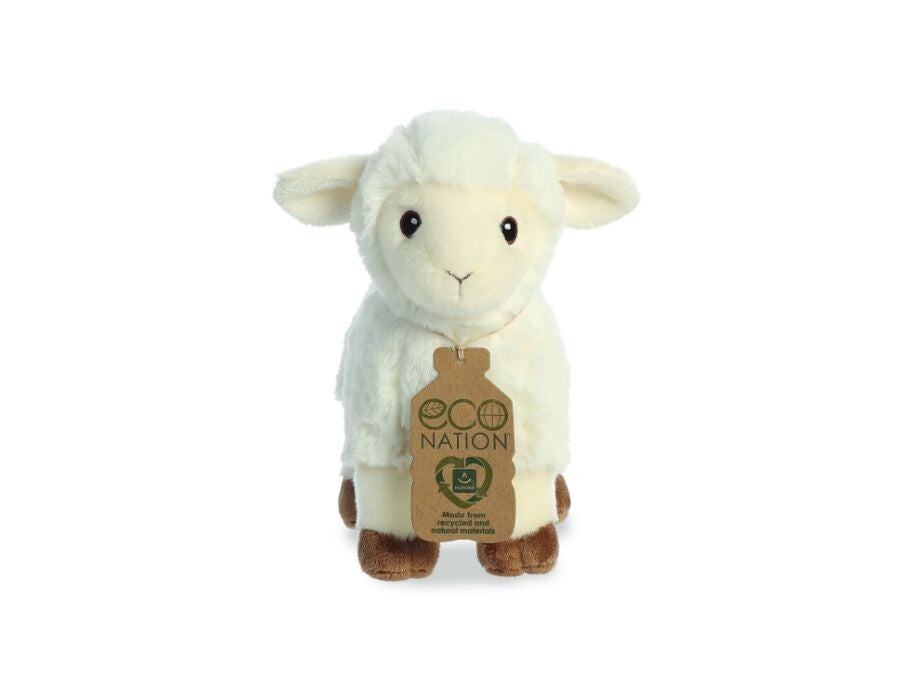 Eco Nation - Pluchen Knuffel - Lammetje - 20 cm