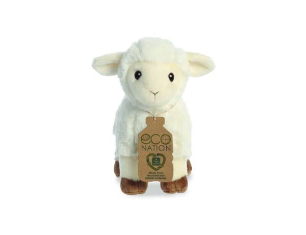 Eco Nation - Pluchen Knuffel - Lammetje - 20 cm