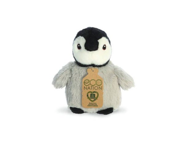 Eco Nation - Pluchen Knuffel - Mini - Pinguïn - 13 cm